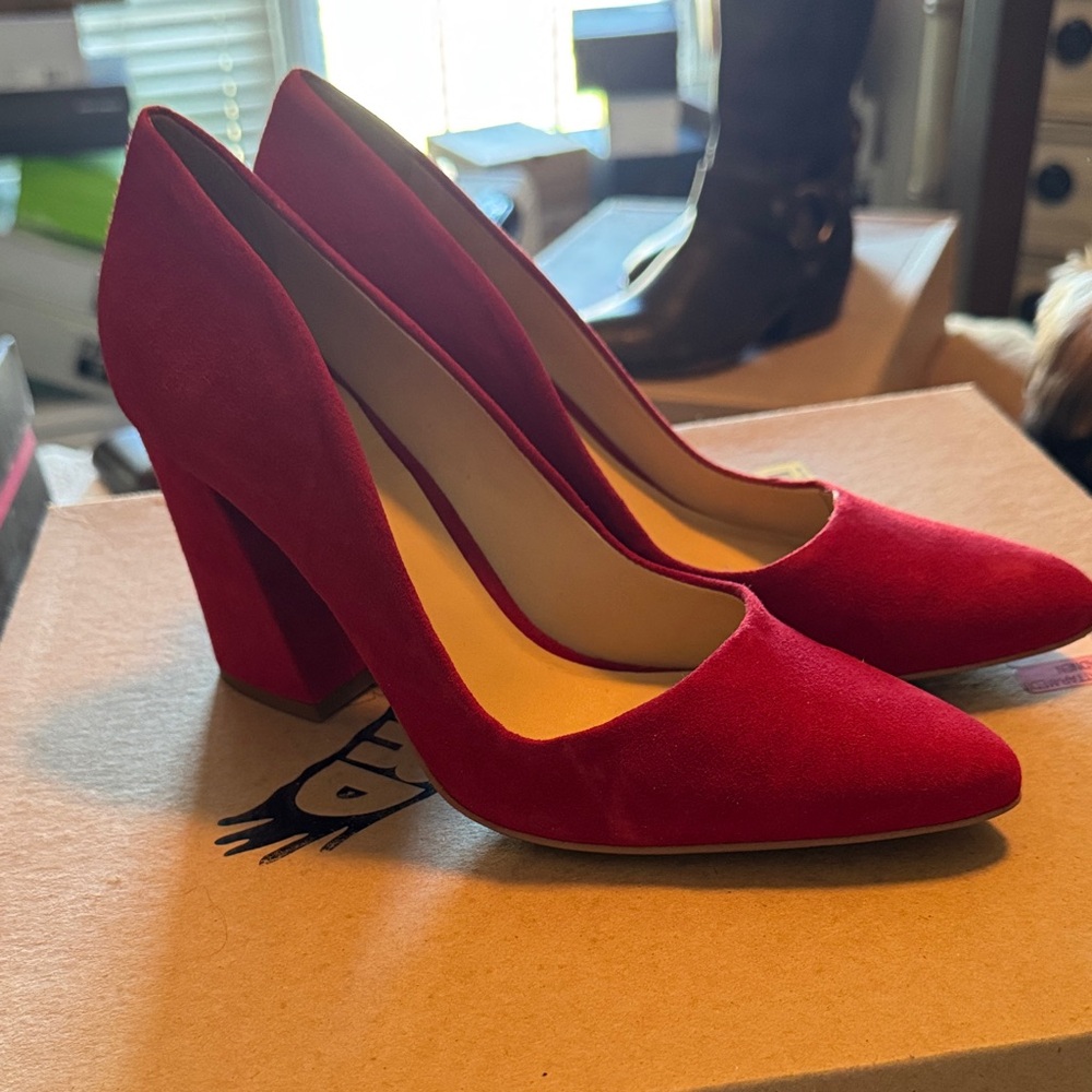 Vince Camuto Bold Red Heels